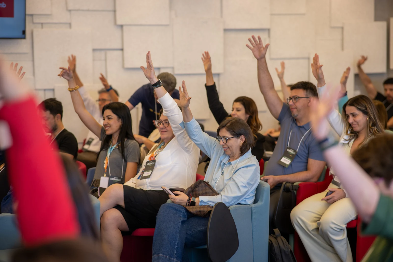 Participantes da Roda das Lideranças interagindo em um encontro do Gigante do PDV